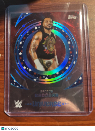 2025 Topps Universe WWE Batista Santos Escobar #73 Red White Blue Short Print Parallel/Variety Base Set