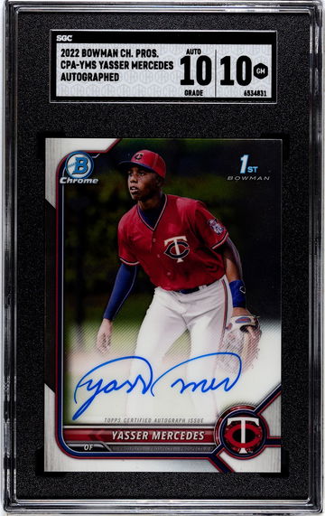 SGC 10 2022 Bowman Chrome Yasser Mercedes Auto