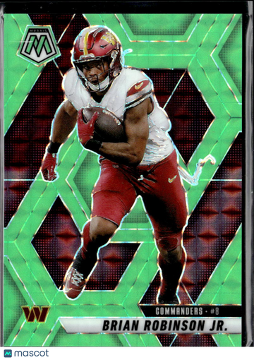 Brian Robinson Jr. 2025 Panini Mosaic Green /10 Washington Commanders