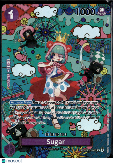 2024 Bandai One Piece Card Game Royal Blood Sugar Special Rare Donquixote Pirates Special