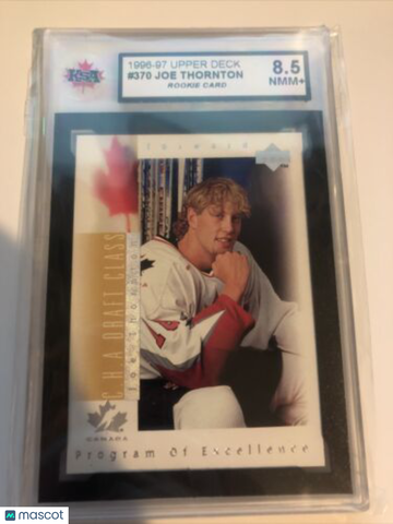 1996-97 Upper Deck Joe Thornton #370 Rookie KSA 8.5