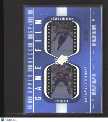 2026 Upper Deck SPx Game Film Connor McDavid #GF-3 Blue