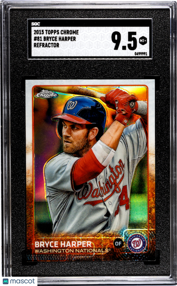 2015 Topps Chrome Bryce Harper #81 Refractor SGC 9.5