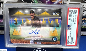 2024 Bowman Paul Skenes #BTPA-3 Chrome Parallel/Variety Rookie Insert PSA 10 Topps