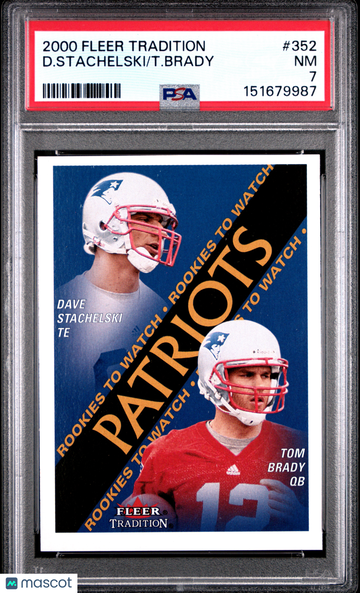 T. Brady D. Stachelski 2000 Fleer #352 PSA 7