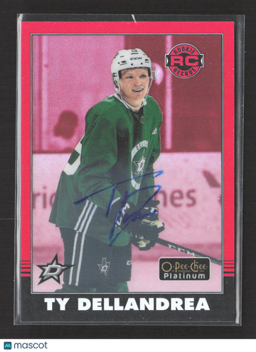 2021 O-Pee-Chee Platinum Ty Dellandrea #R-80 Red Rainbow Auto RC Auto