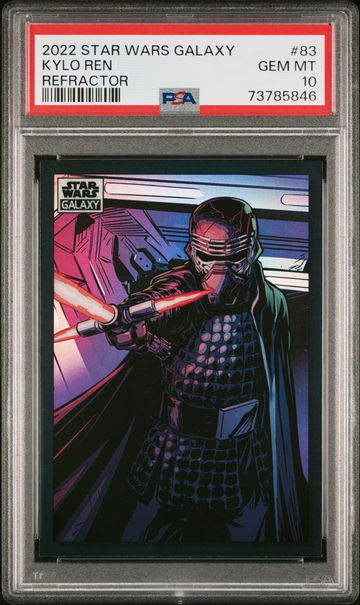 2022 STAR KYLO REN TOPPS CHROME WARS GALAXY REFRACTOR #83 PSA 10