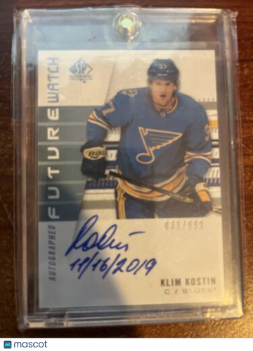 2019-20 Upper Deck Klim Kostin Print Short