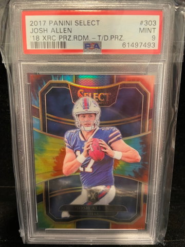2017 select XRC Josh Allen tie dye 13/25 PSA 9 pop 4