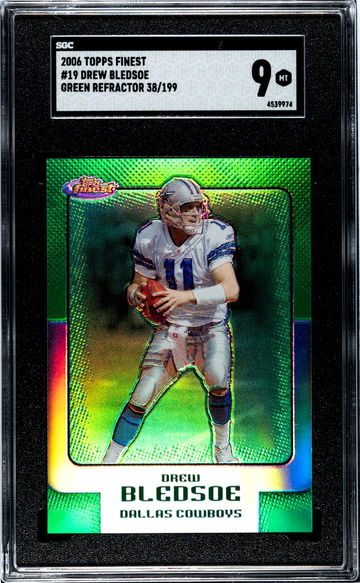 2006 Topps Finest Green Refractor Drew Bledsoe #19 /199 SGC 9