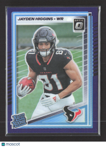 2025 Panini Donruss Optic Prizm Jayden Higgins #225 Purple /60