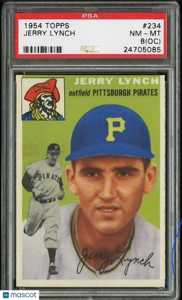 1954 Topps Jerry Lynch #234 Oc PSA 8