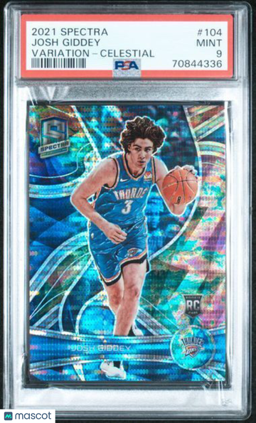 2021 Panini Spectra Josh Giddey #104 Variation Celestial PSA 9
