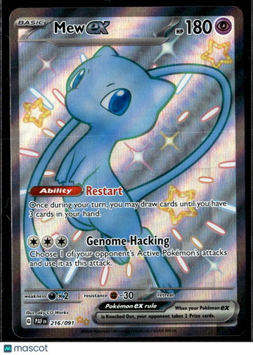 Mew EX 2024 Paldean Fates Holo Secret Rare SAR #216/91