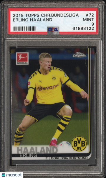 2019 Topps Chrome Bundesliga Erling Haaland #72 PSA 9