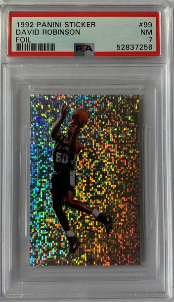 1992 Panini Sticker David Robinson Foil PSA 7 #99
