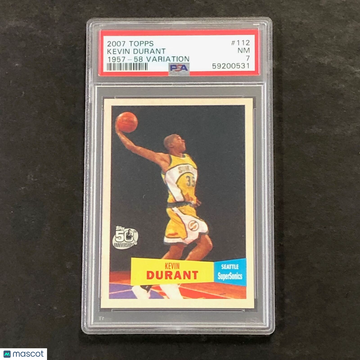 2007 Topps Kevin Durant #112 1957 58 Variation PSA 7