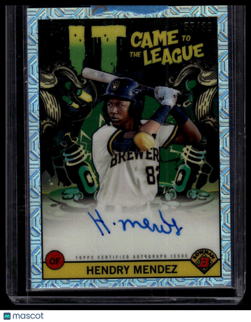 2022 Bowman Chrome Hendry Mendez #CLMA-HM It Came to the League Autographs Mojo SN AU