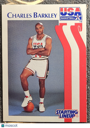 1992 Starting Lineup USA Basketball Hand-Cut from Box Charles Barkley