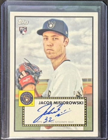 2026 Topps 1952 Base Card Variation Autographs #10 Jacob Misiorowski SSP AU /10