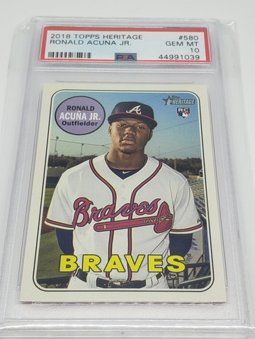 2018 topps heritage ronald acuna psa 10