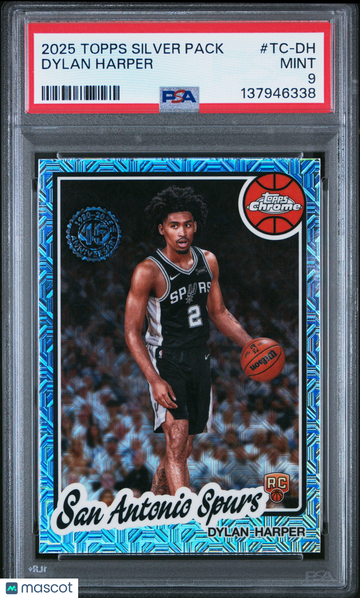 2025 Topps Silver Pack 1980-81 Topps Chrome Basketball Dylan Harper #TC-DH Rookie PSA 9