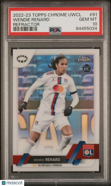 2022-23 Topps Chrome UEFA Women'S Champions League Wendie Renard #91 Refractor PSA 10