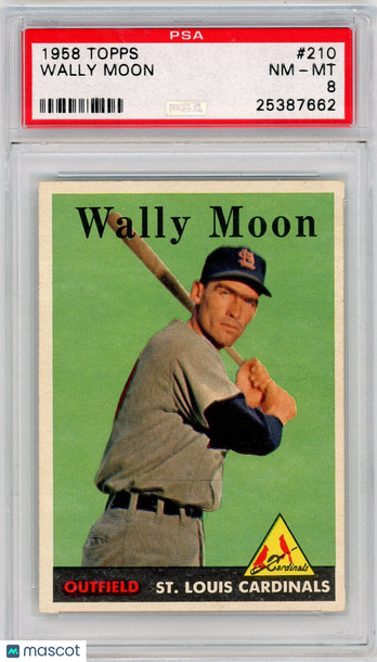 1958 Topps Wally Moon #210 PSA 8