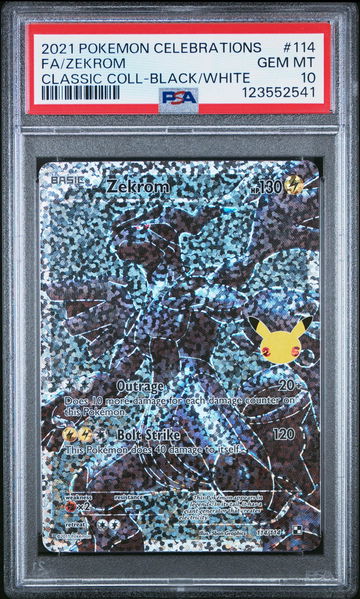 2021 Pokemon Black and White Celebrations Classic Collection Zekrom #114 PSA 10