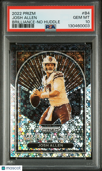 2022 Panini Prizm Brilliance Josh Allen #B4 No Huddle PSA 10