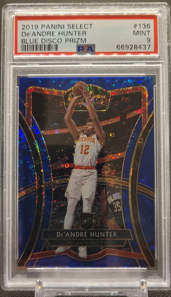 2019-20 Select Deandre Hunter Blue Disco #20/25 Premier #136 PSA 9 - POP 4