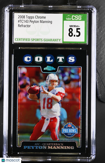 2008 Topps Chrome Peyton Manning #TC143 Refractor CGC 8.5