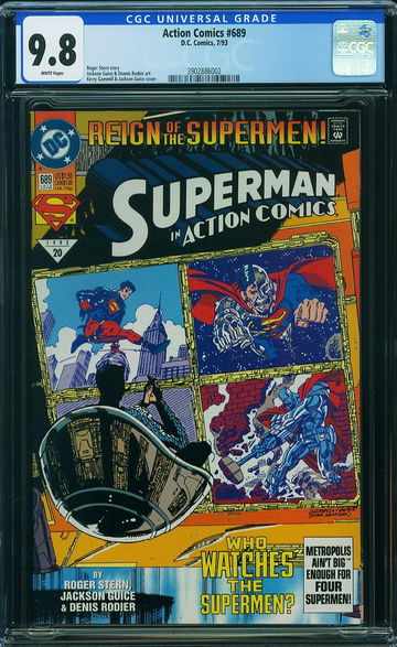 ACTION COMICS #689, CGC 9.8 NM/MT