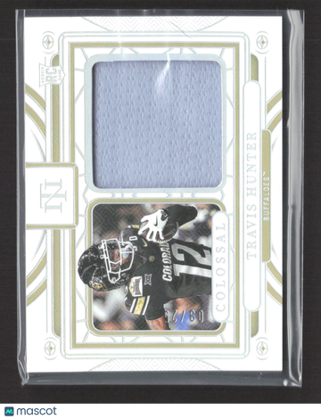 2025 Panini National Treasures Collegiate Colossal Travis Hunter #CM-THR /60 RC Memorabilia
