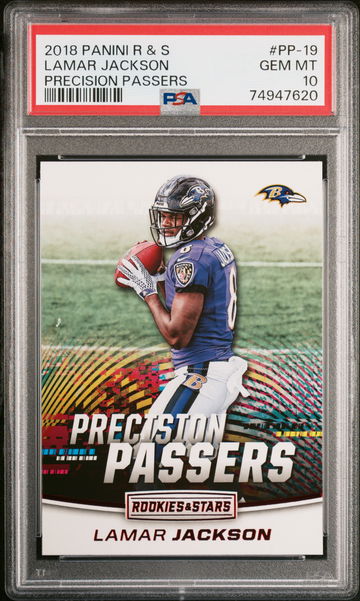 2018 Rookies & Stars #PP-19 Lamar Jackson Precision Passers PSA 10