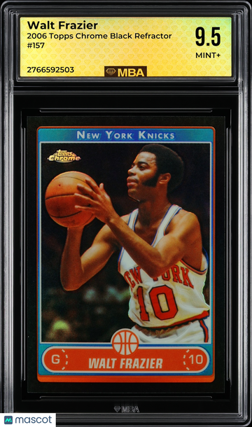 2006 Topps Chrome Walt Frazier #157 Black Refractor MBA 9.5
