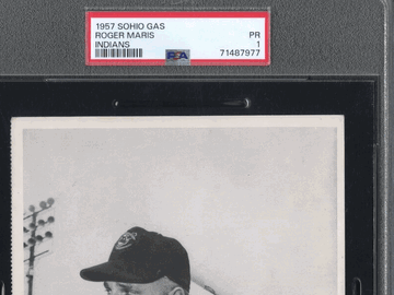 1957 Sohio Gas Indians/Reds Roger Maris Indians PSA 1