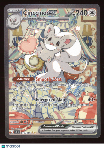 2025 Mega Evolution Chaos Rising Cinccino ex Secret Rare #119/086