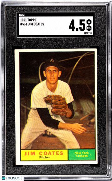 1961 Topps Jim Coates #531 SGC 4.5
