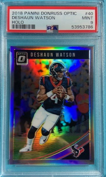 2018 Deshaun Watson Donruss Optic Silver Holo PSA 9 Mint POP 8 Houston Texans
