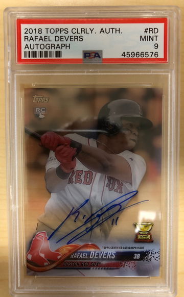 Rafael Devers - 2018 Topps Clearly Authentic #RD - PSA 9 Mint