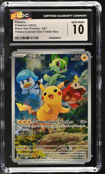 2023 Black Star Promos # Pikachu Paldea Evolved Elite Trainer Box CGC 10