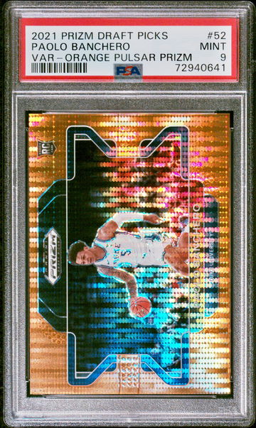 2022-23 Panini Prizm Draft Paolo Banchero Variation Orange Pulsar RC SSP /49 Duke PSA 9 Mint