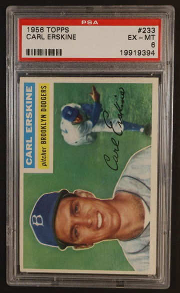 1956 Topps Carl Erskine #233 PSA 6