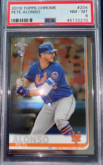 Pete Alonso  2019 Topps Chrome #204 PSA 8 