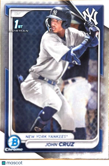 2024 Bowman - Chrome Prospects John Cruz #BCP-77