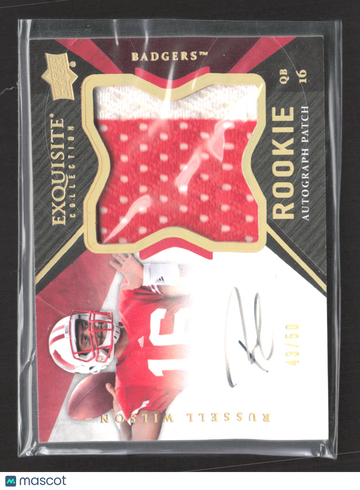 2012 Upper Deck Exquisite Collection Russell Wilson #127 /50 Autograph Patch
