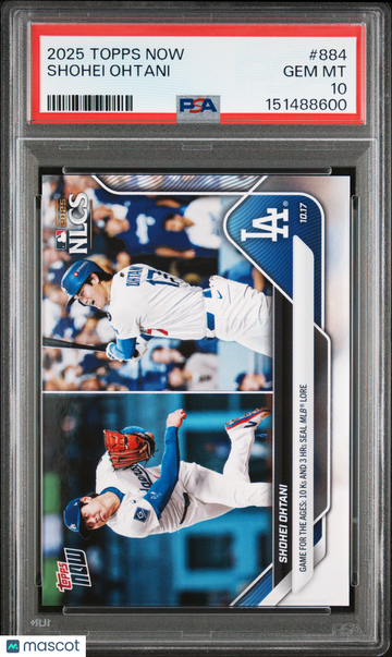 2025 Topps Now Shohei Ohtani #884 PSA 10