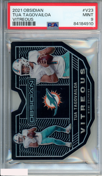 2021 PANINI OBSIDIAN VITREOUS TUA TAGOVAILOA #V23 26 OF 35 DOLPHINS PSA 9 MINT