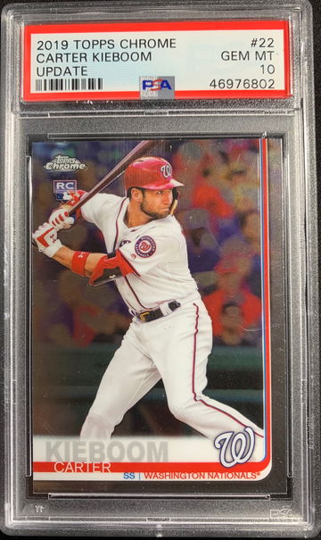 2019 Topps Chrome #22 Carter Kieboom PSA 10